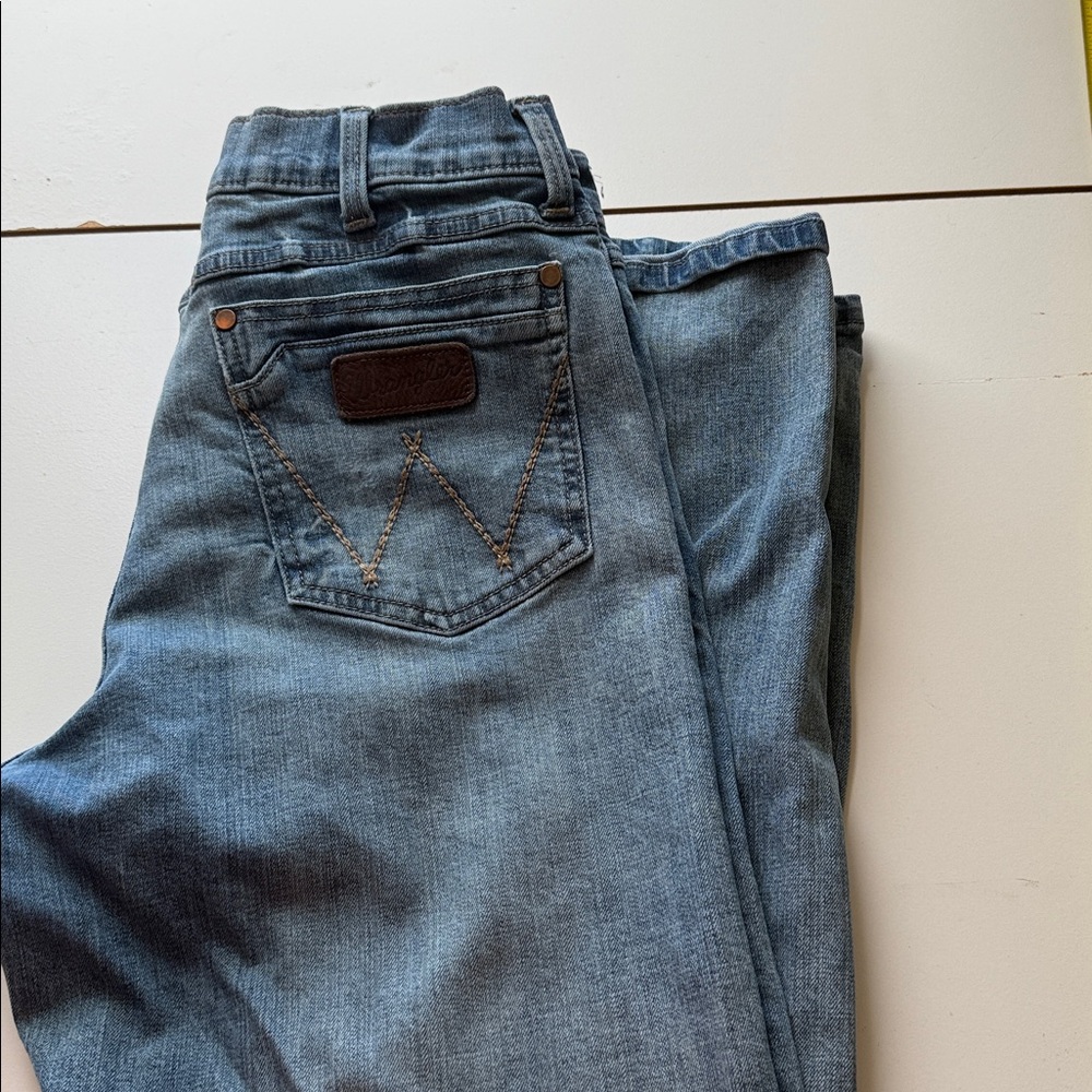 Wrangler Retro mens Boot Cut Jeans - Light Blue